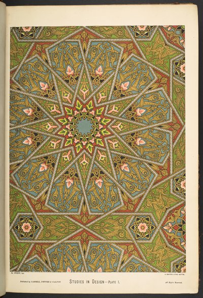 Planche i, de Études en Design. [60 planches en couleur.] - English School