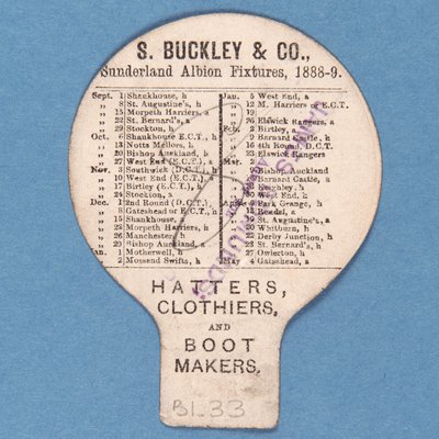 Jouez Albion, Buckley pour Chapeaux - English School