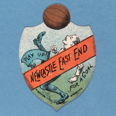 Jouez Newcastle East End Pour Un But, carte Baines en forme de bouclier, 1880-89 - English School