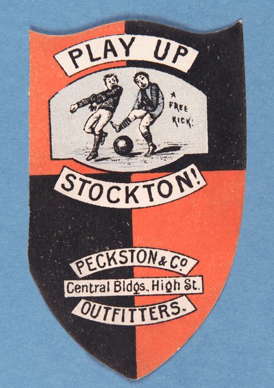 Jouez Stockton! Peckston et Co. Outfitters. Central Bldgs, High St. - English School