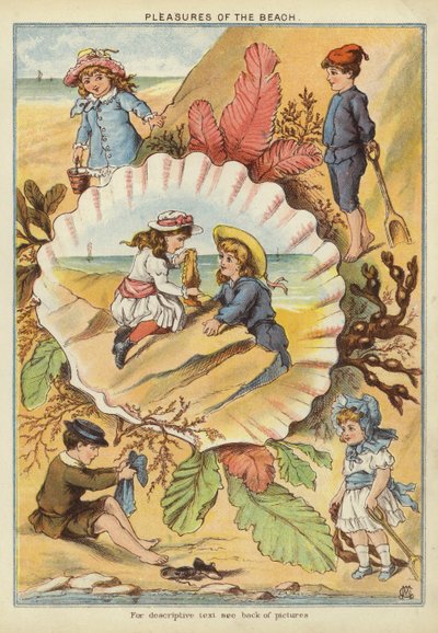 Les plaisirs de la plage (chromolithographie) - English School