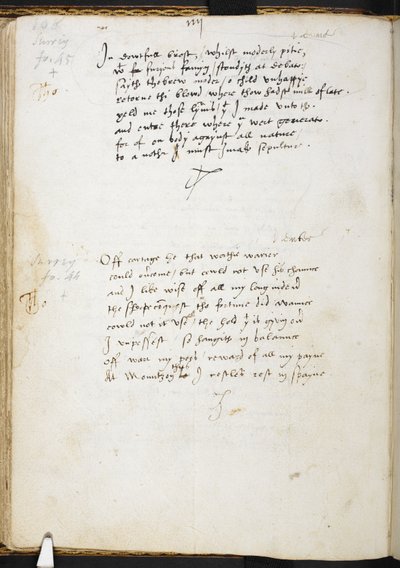 Poèmes de Sir Thomas Wyatt, f.54v, c.1530-39 - English School
