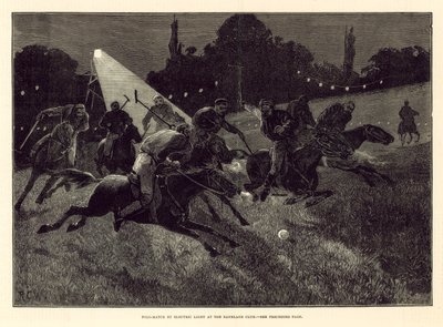 Match de polo sous lumière électrique aux jardins de Ranelagh - English School