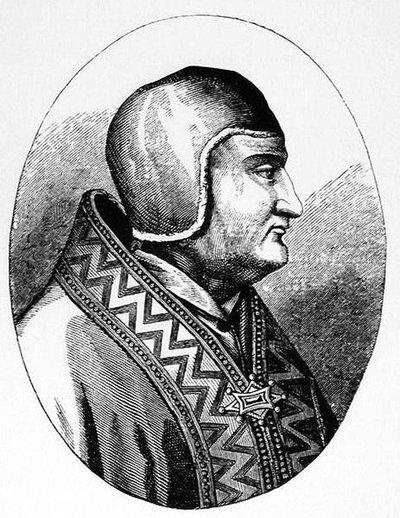 Pape Clément IV (c.1195-1268) illustration de Science et Littérature au Moyen Âge et à la Renaissance, écrit et gravé par Paul Lacroix, 1878 - English School