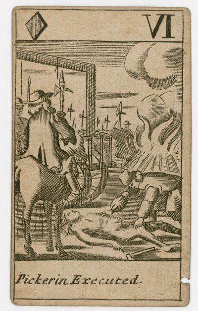 Carte à jouer du Complot Populaire (gravure) - English School