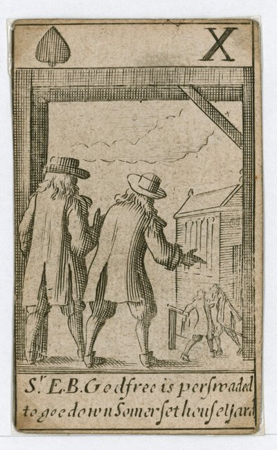 Carte à jouer du Complot Populaire (gravure) - English School