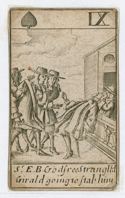 Carte à jouer du Complot Populaire (gravure) - English School