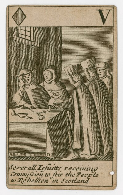 Carte à jouer du complot papiste - English School