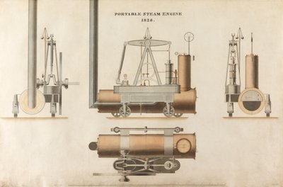 Machine à vapeur portable, conçue par Maudsley, Sons & Field, 1828 - English School