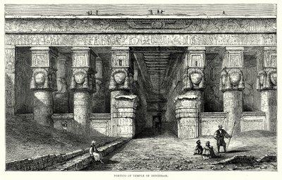 Portique du temple de Dendérah (gravure) - English School