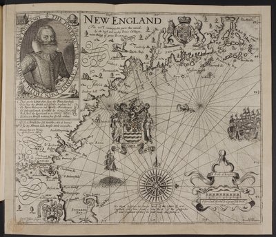 Portrait du capitaine John Smith. Une image de la côte de la Nouvelle-Angleterre, dans 