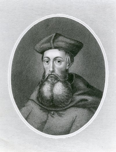 Portrait du Cardinal Reginald Pole (1500-58) (gravure) - English School