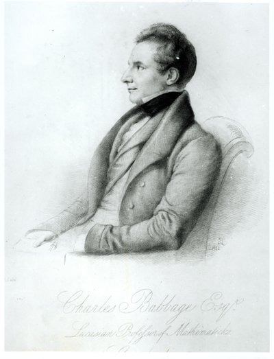 Portrait de Charles Babbage (1792-1871) 1832 - English School