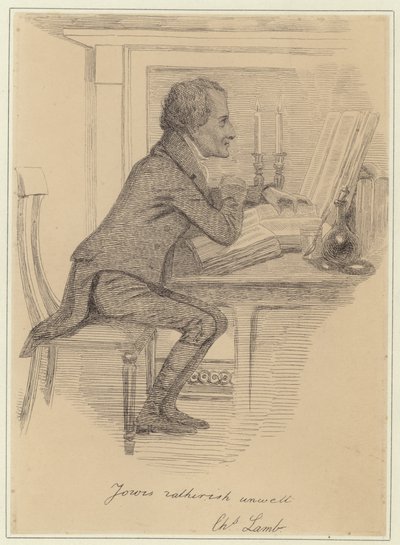 Portrait de Charles Lamb - English School