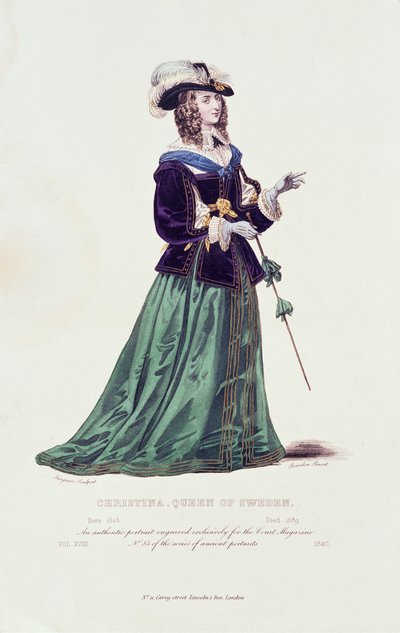 Portrait de Christine Reine de Suède (1626-1689) - English School