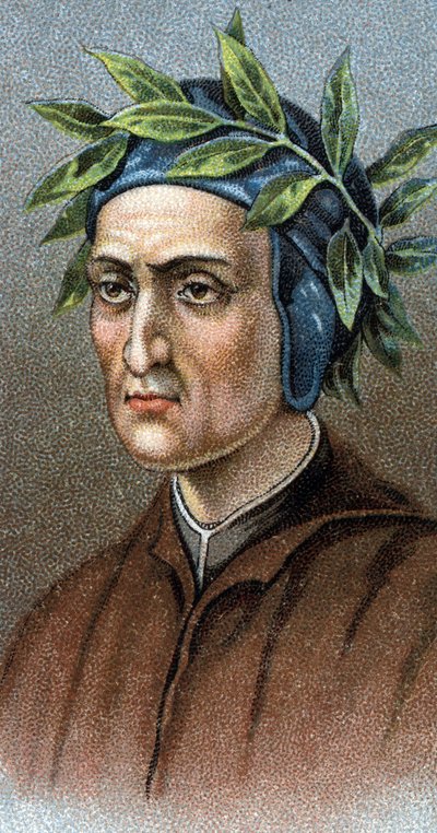 Portrait de Dante Alighieri (1265-1321) poète italien - De la série « Leaders of Men » - English School