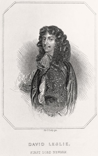 Portrait de David Leslie, 1er Lord de Newark, 1835 - English School