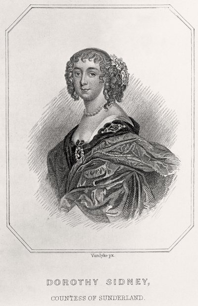 Portrait de Dorothy Sidney, Comtesse de Sunderland, 1835 - English School