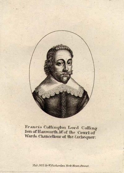 Portrait de Francis Cottington, Baron Cottington (vers 1578-1652) pub. 1812 - English School