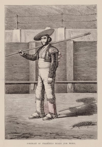 Portrait de Frascuelo prêt à travailler (gravure) - English School