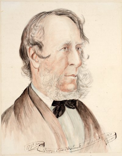 Portrait de George Cruikshank - English School