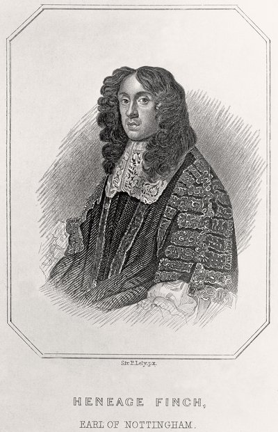 Portrait de Heneage Finch, comte de Nottingham - English School