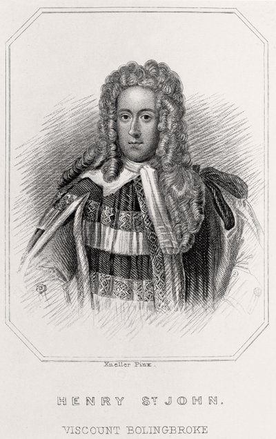 Portrait de Henry St. John, vicomte Bolingbroke - English School
