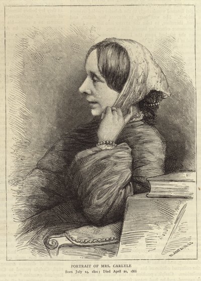 Portrait de Jane Welsh, épouse de Thomas Carlyle - English School
