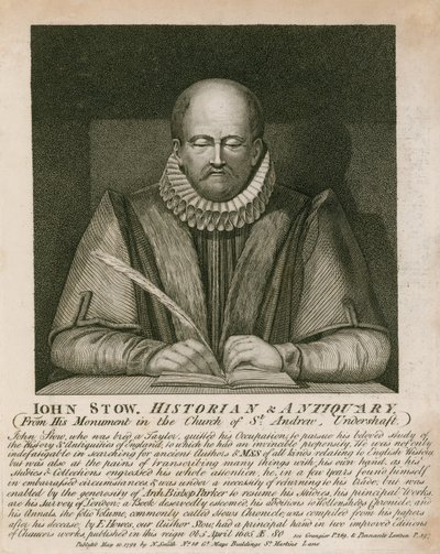 Portrait de John Stow - English School