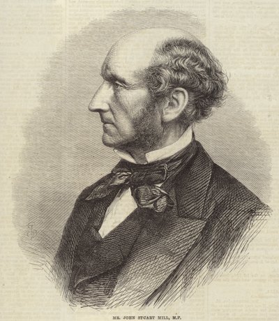 Portrait de John Stuart Mill - English School