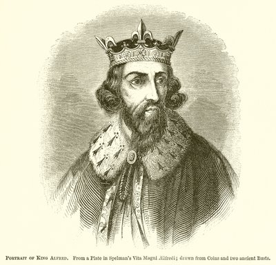 Portrait du roi Alfred - English School