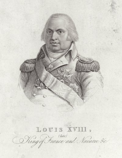 Portrait du roi Louis XVIII - English School