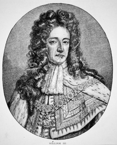 Portrait du roi Guillaume III (gravure) - English School