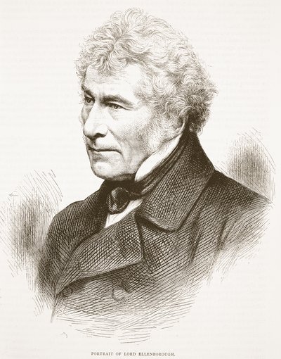 Portrait de Lord Ellenborough, illustration de Cassells Illustrated History of England - English School