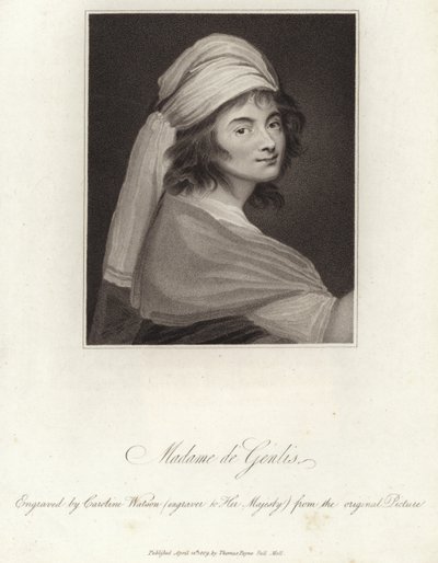 Portrait de Madame de Genlis - English School