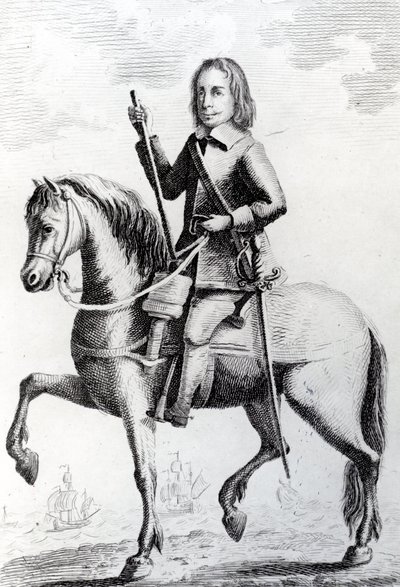 Portrait du Major Général Desborough à cheval - English School