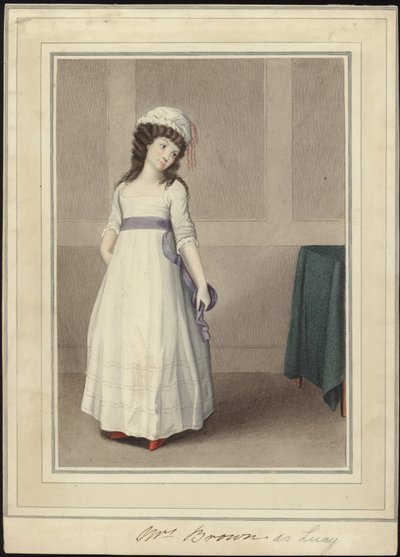 Portrait de Mme Brown en tant que Lucy - English School