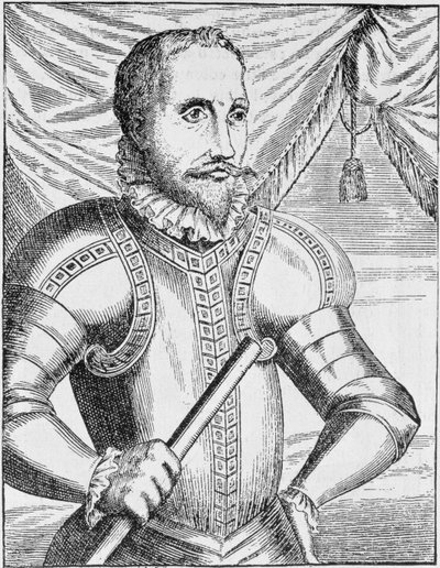 Portrait de Pedro de Valdibia, gouverneur du Chili, de 