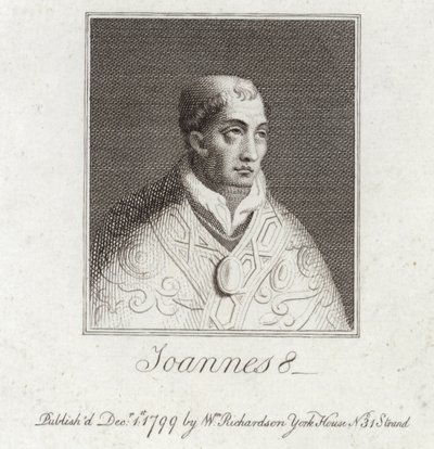 Portrait du Pape Jean VIII - English School