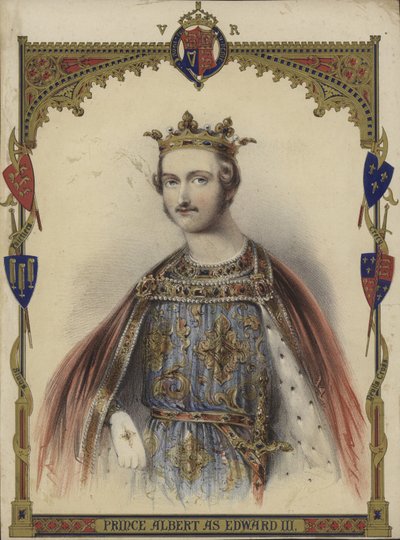 Portrait du prince Albert en roi Édouard III - English School