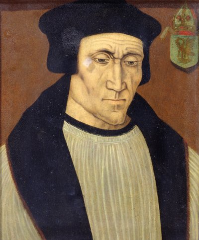 Portrait de Richard Foxe ou Fox (c.1448-1528) évêque de Winchester, Lord Privy Seal de Henri VII et Henri VIII et fondateur du Corpus Christi College, Oxford - English School