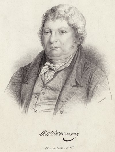 Portrait de Robert Browning - English School