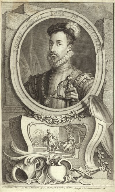 Portrait de Robert Dudley, comte de Leicester - English School
