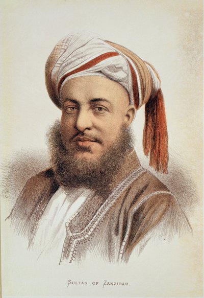 Portrait de Sayyid Barghash, Sultan de Zanzibar - English School