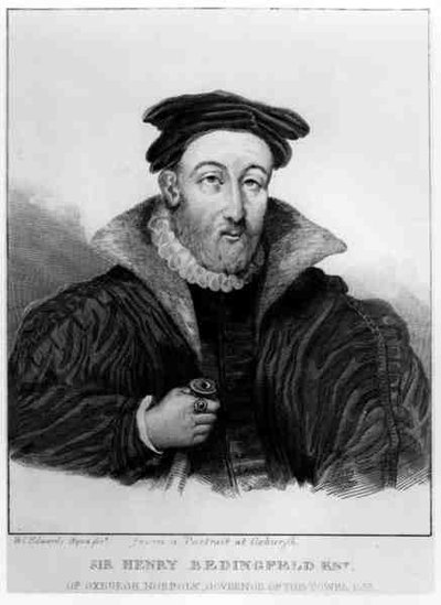 Portrait de Sir Henry Bedingfeld (1511-83) gravé par William Camden Edwards (1777-1855) - English School