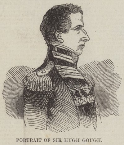 Portrait de Sir Hugh Gough (gravure) - English School