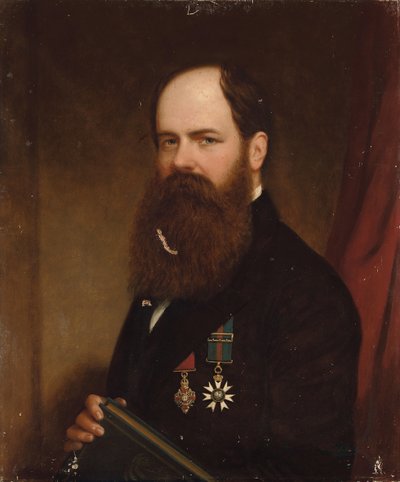 Portrait de Sir Walter Lawry Buller, N.Z.C., K.C.M.G., F.R.S. - English School
