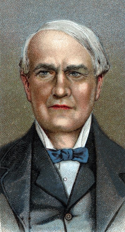 Portrait de Thomas Alva Edison - Inventeur américain - De la série 