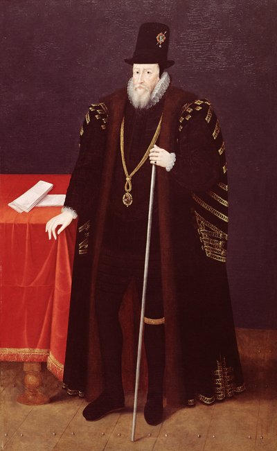 Portrait de William Cecil, 1er baron Burghley (1520-98) Lord Grand Trésorier - English School