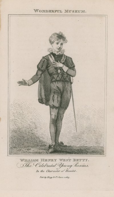 Portrait de William Henry West Betty en Hamlet - English School